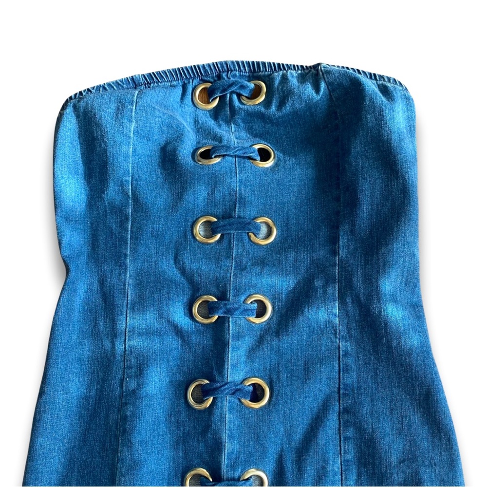 Super cute denim midi dress